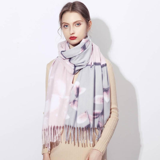 Women Cashmere Scarf Elegant Pashmina Shawls and Wraps Female Foulard Hijab Wool Scarves Ladies