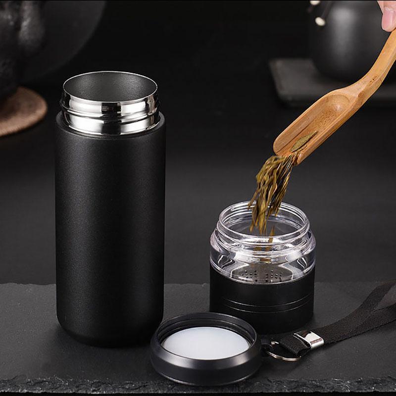 Thermos cup Men's Tea Water Separation 304 Stainless Steel Large Capacity Simple Car Tea Mug Thermos Mug