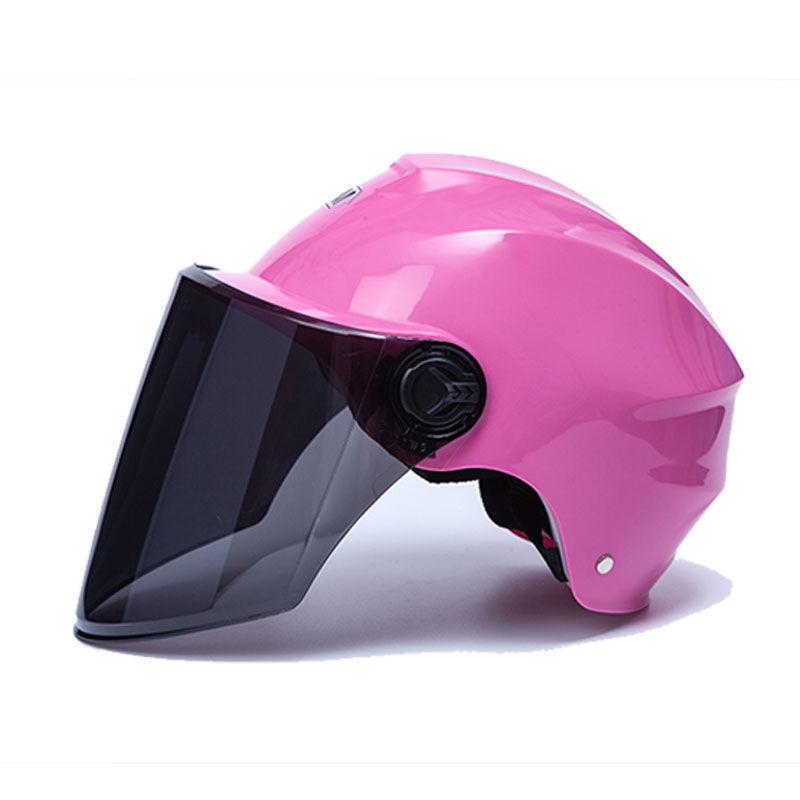 Electric Vehicle Helmet Spring and Summer Motorcycle Half Helmet Men and Women Four Seasons Universal Sunscreen Sunshade Light Battery Car Helmet