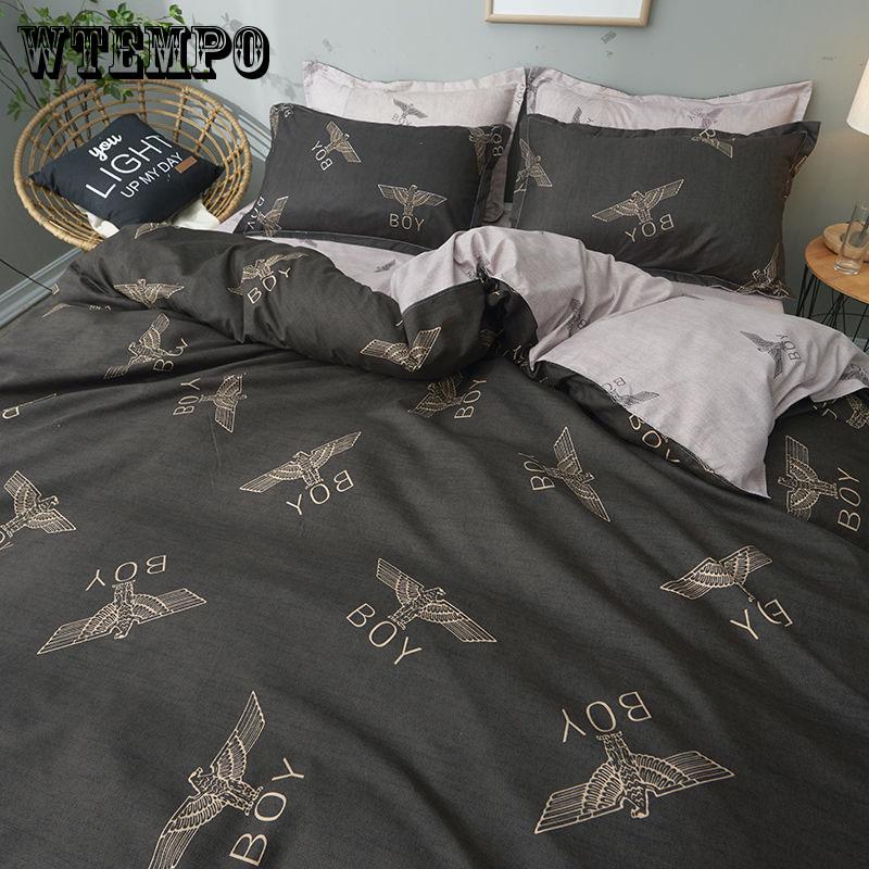 Casual Lattice 4Pcs Bedding Set Twin Full Queen King Size Bedroom Set Bedclothes Set