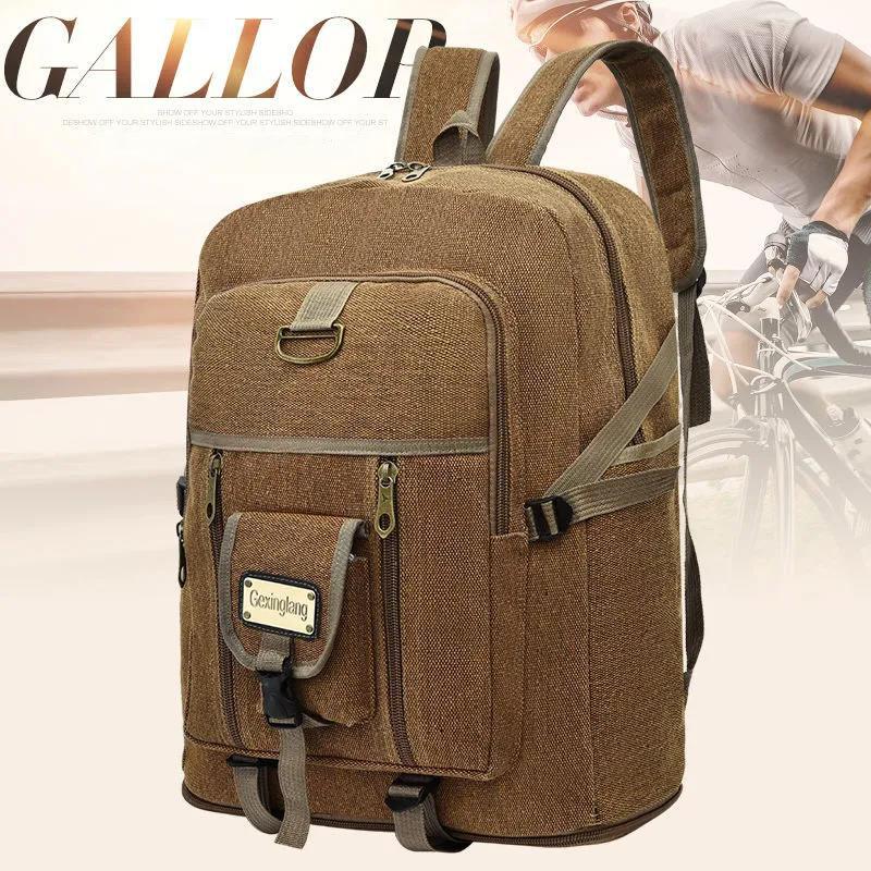 100 Liters High-capacity Backpack Men's Canvas Thickened Luggage Bag Sports Outdoor Mountaineering Large Bag Travel Backpack Women