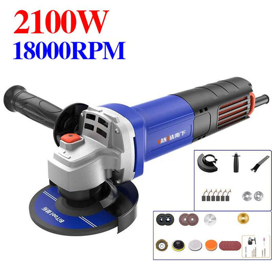 2100W Industrial Luxury Hand-held Electric Grinder Set Multi-function Angle Grinder Wire Cutter Polisher 4m Line