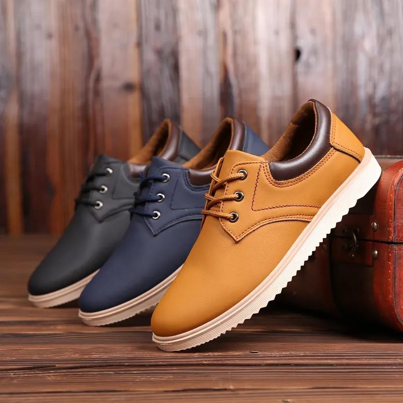 Men's Leather Shoes Casual Shoes Trend Sneakers All Match Non-slip Breathable Sneakers High Quality Sports Shoes