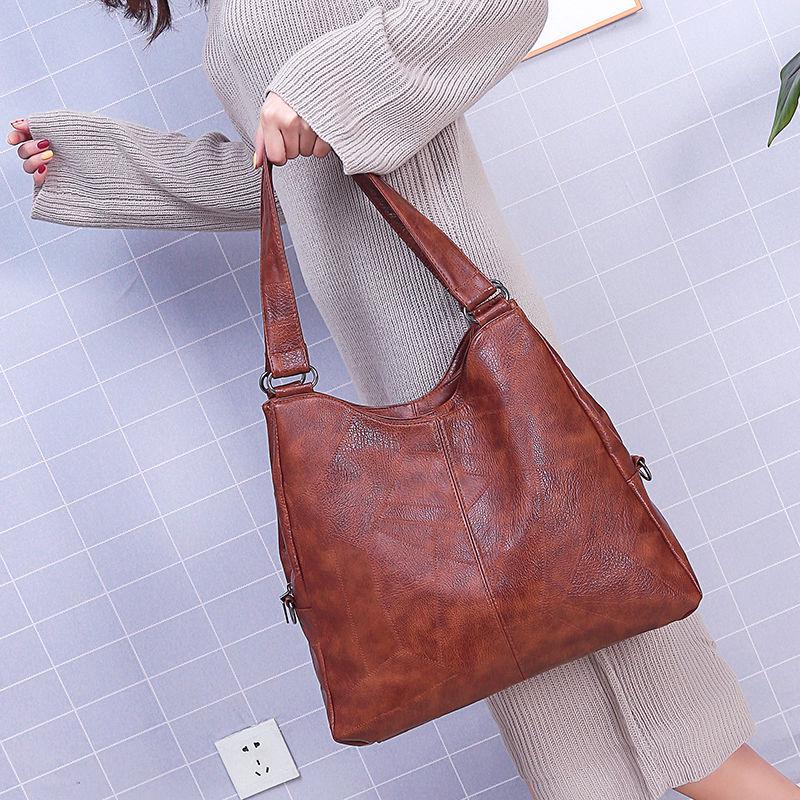 European and American style Shoulder Handbag Trendy wild Woman bag Leather bag Big capacity