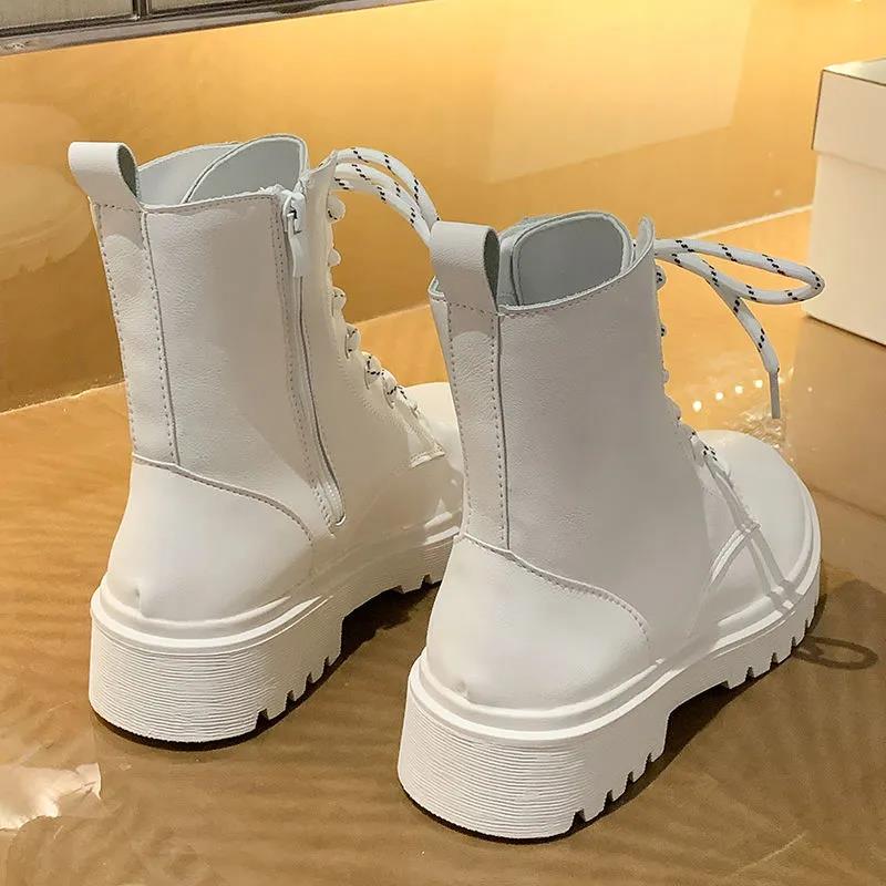 Martin Boots Female British Style Autumn and Winter Side Zipper Short Boots Soft Leather Comfortable All-match Single Boots