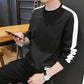 Sweater Men's Spring and Autumn Men's Top Korean Version Casual Round Neck Long-sleeved T-shirt Student Pullover Bottoming Shirt Men's Clothing