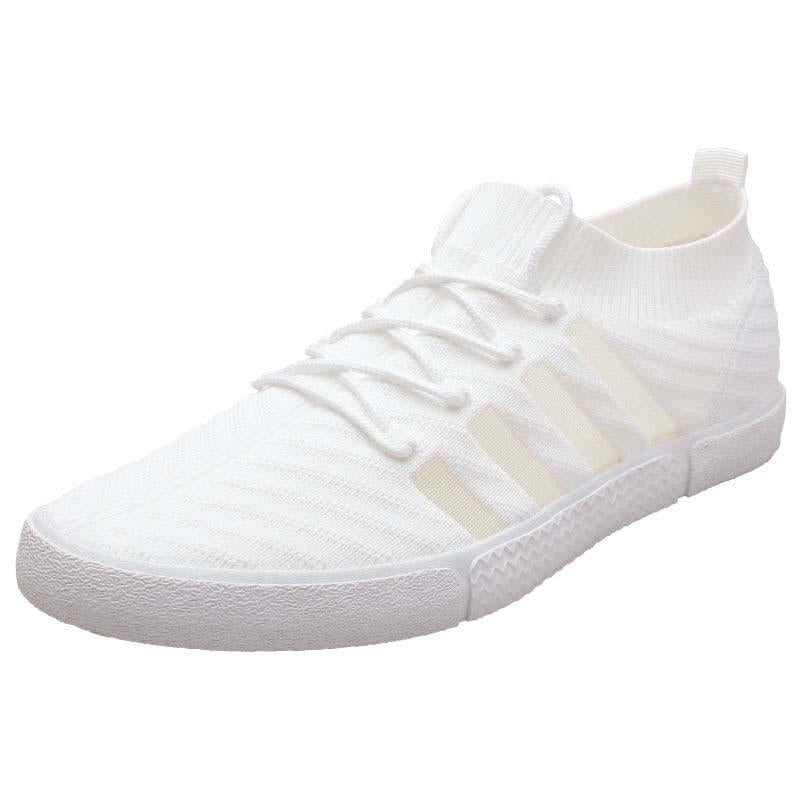 Plus Size 38-44 Summer Men Knitting Lace Up Sneakers Comfortable Running Basketball Shoes Breathable Shockproof Non-slip Shoes