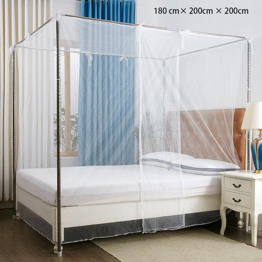 Household Double Encryption Single Door Square Top Traditional Landing To Increase Old-fashioned Mosquito Nets Tethered Mosquito Nets