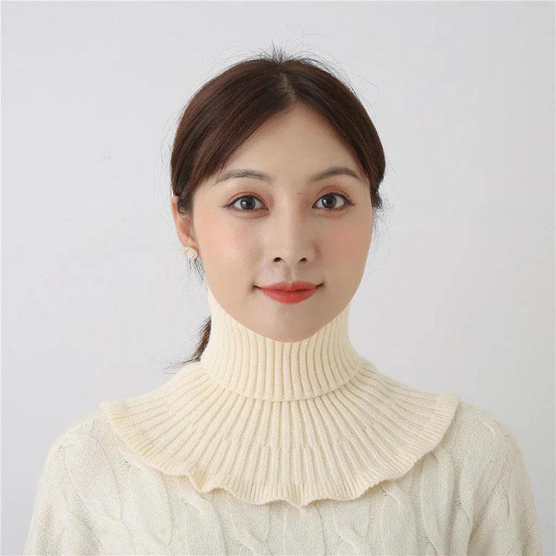 Bib Women's Hood Autumn and Winter Warmth Collar All-match Fake Collar Knitted Turtleneck Wool Collar