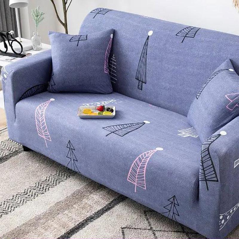 1/2/3/4 Seat Universal Sofa Cover Retractable Elastic Sofa Cover Anti-mite Printed Sofa Protector