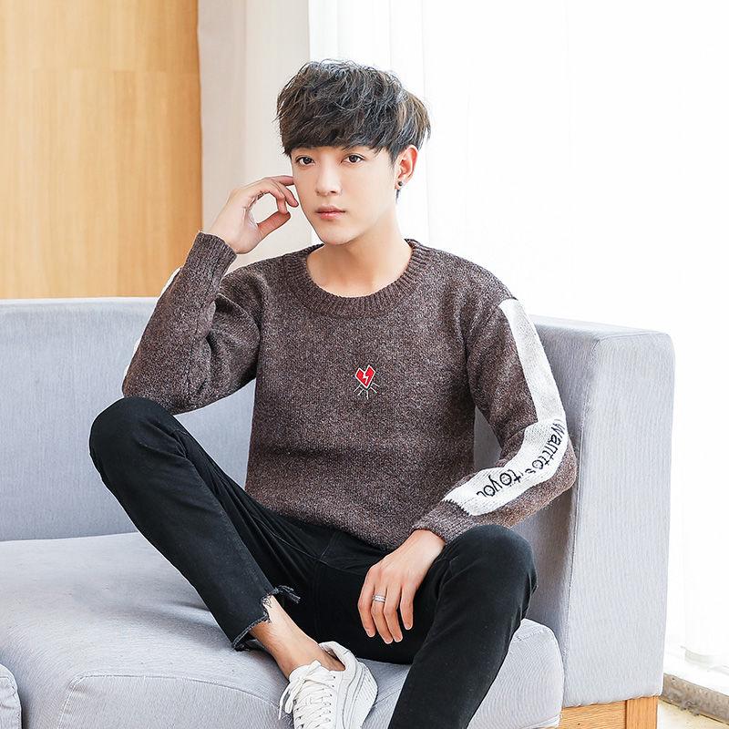 Thick Warm Sweater Autumn and Winter Turtleneck Sweater Male Loose Winter Sweater Solid Color