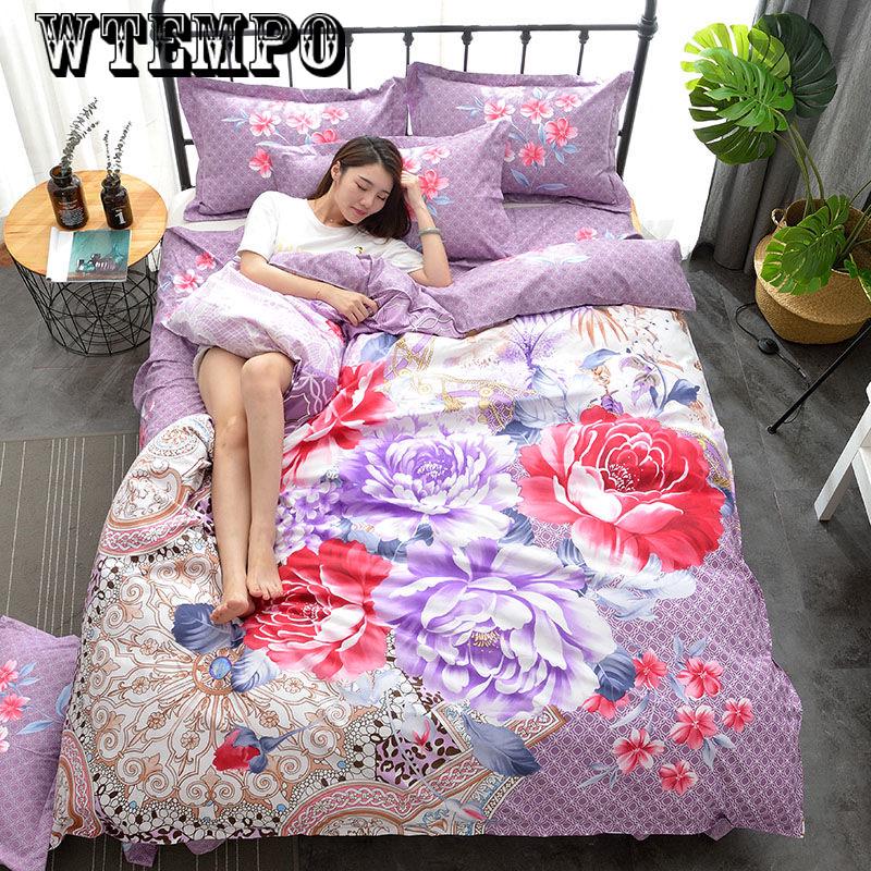 Bedding Set Simple Style Family Children's Room Duvet Cover Sets Bed Sheet Set Pillowcase