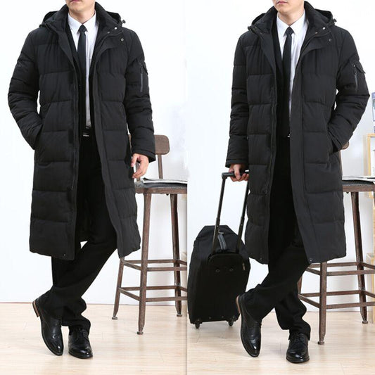 Medium and long section Cotton clothing Large size Down jacket Trend Leisure Men's clothes Winter