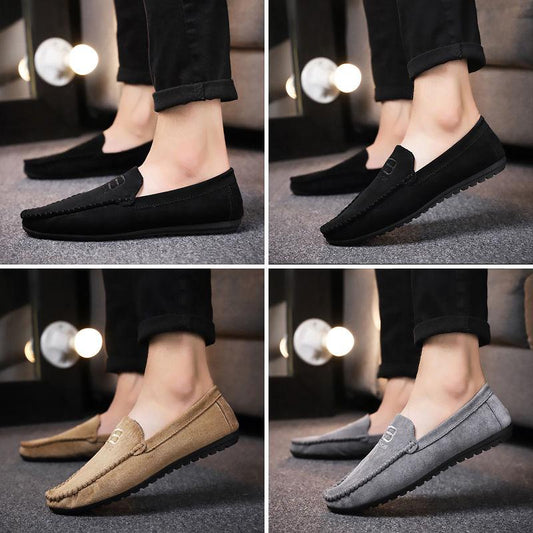 Casual Shoes Men's Casual Canvas Slip on Flat Loafers Ultra-light Breathable Lazy Shoes