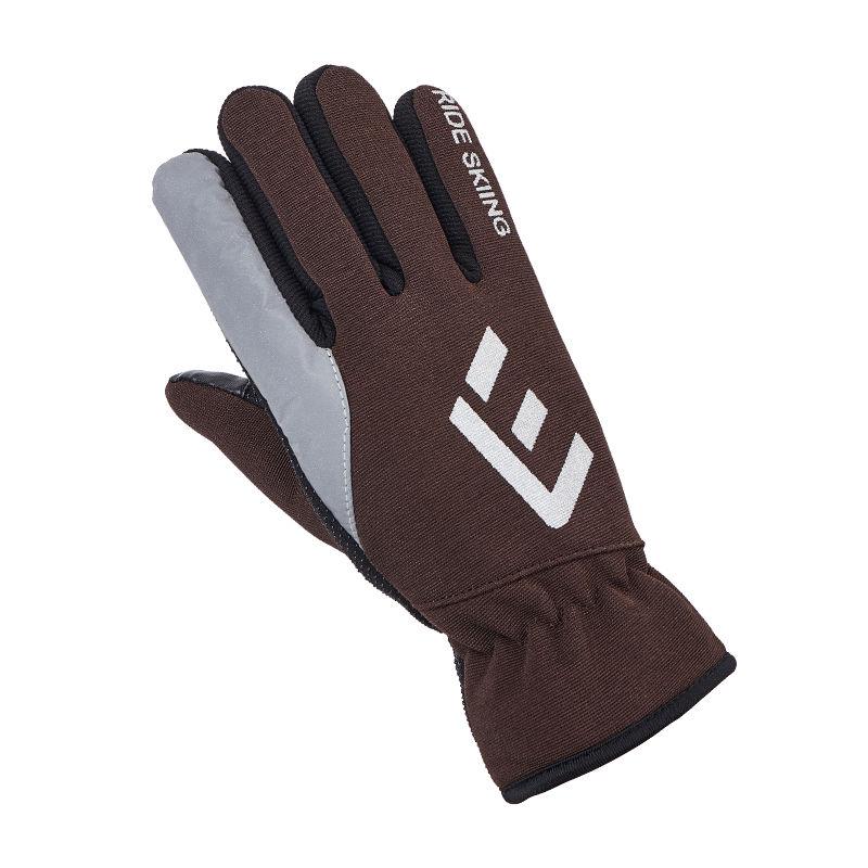 Plush Cotton gloves Windproof gloves Winter Warm Leather gloves Thick gloves Man fashion gloves