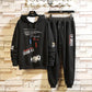 Trend Long-Sleeve Sweatshirt Set Large Size Hoodie Autumn Winter Men's Clothing 2pcs set