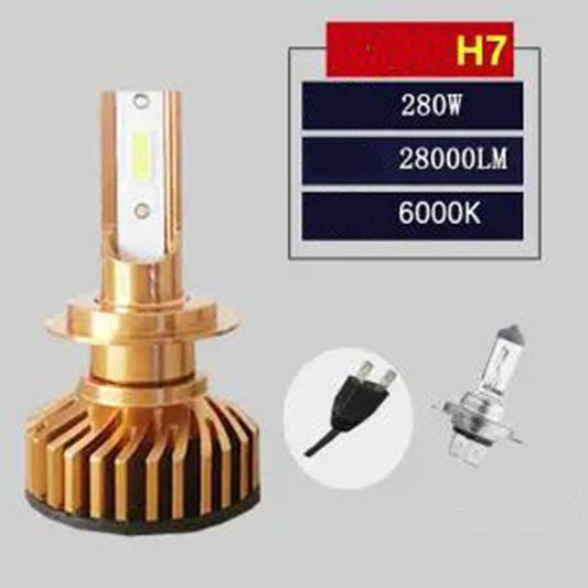 2pcs Car Led Headlights Super Bright H7 H8 H9 H11 Bulb Far and Near Light 9012 Free Modification White Strong Light Laser Car Light