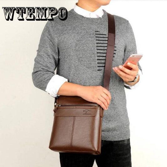 Men's Shoulder Bag Men Messenger Bag Leather Handbag Casual Messenger Bag Business Briefcase