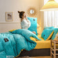 Four-piece Flannel Thickening Plus Velvet Winter Plush Duvet Cover Crystal Velvet Sheet Duvet Cover Bedding