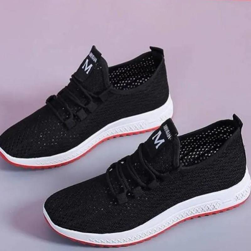 Mesh Sports Shoes Women's Spring, Summer and Autumn Breathable Net Shoes Casual Shoes Lightweight Soft Bottom Non-slip Running Shoes