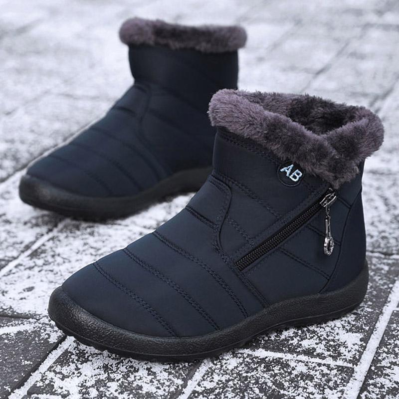 Winter Snow Boots High Quality  Women's Boots  Rain Warm Fur Foot Mother Shoes Waterproof Ankle Boots Female