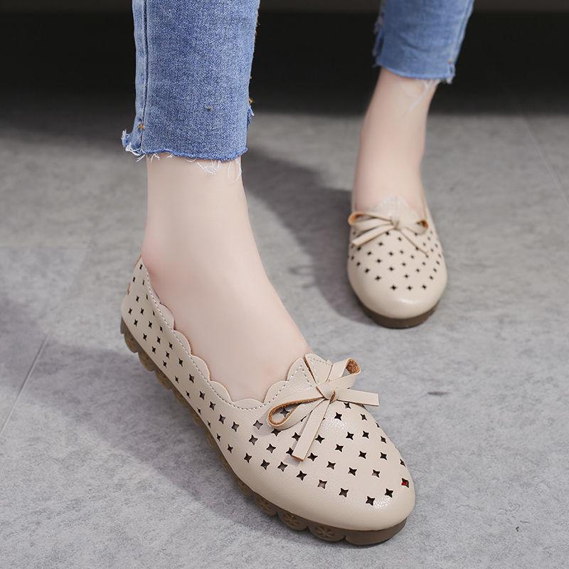 Summer Shoes Woman Flats Slip on Ballerina Casual Female Shoes Leather Loafers Women Shoes Sandals