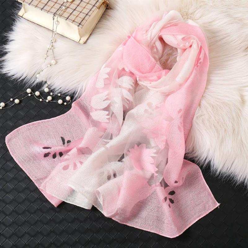 Women Scarf Pashmina Shawl Printed Cape Silk Chiffon Polyester Tippet Muffler