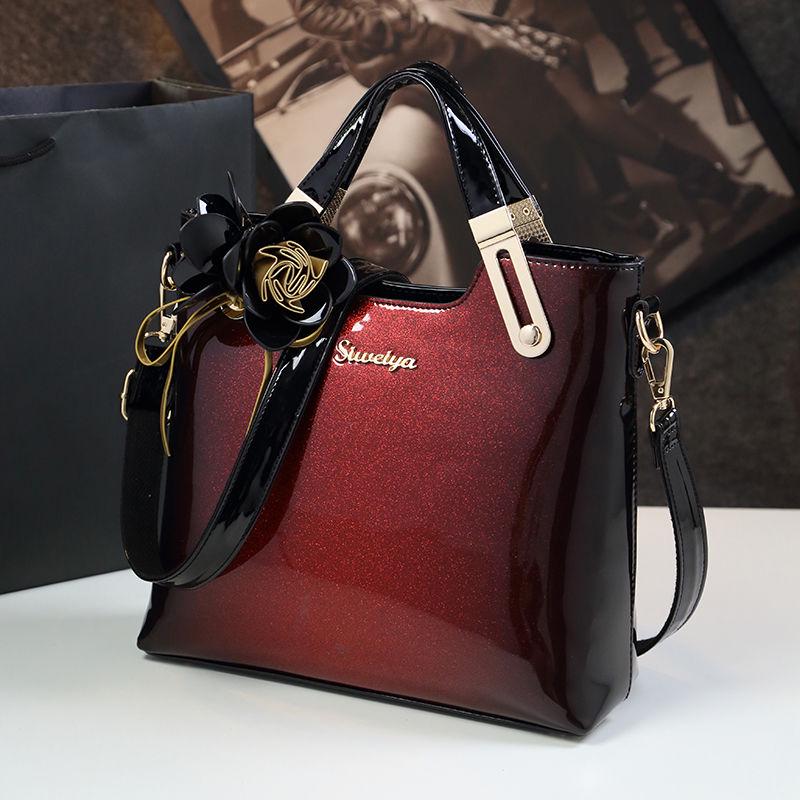 Luxury Women Leather Handbags Crossbody Bag High Quality Patent Leather Ladies Shoulder Bag Tote