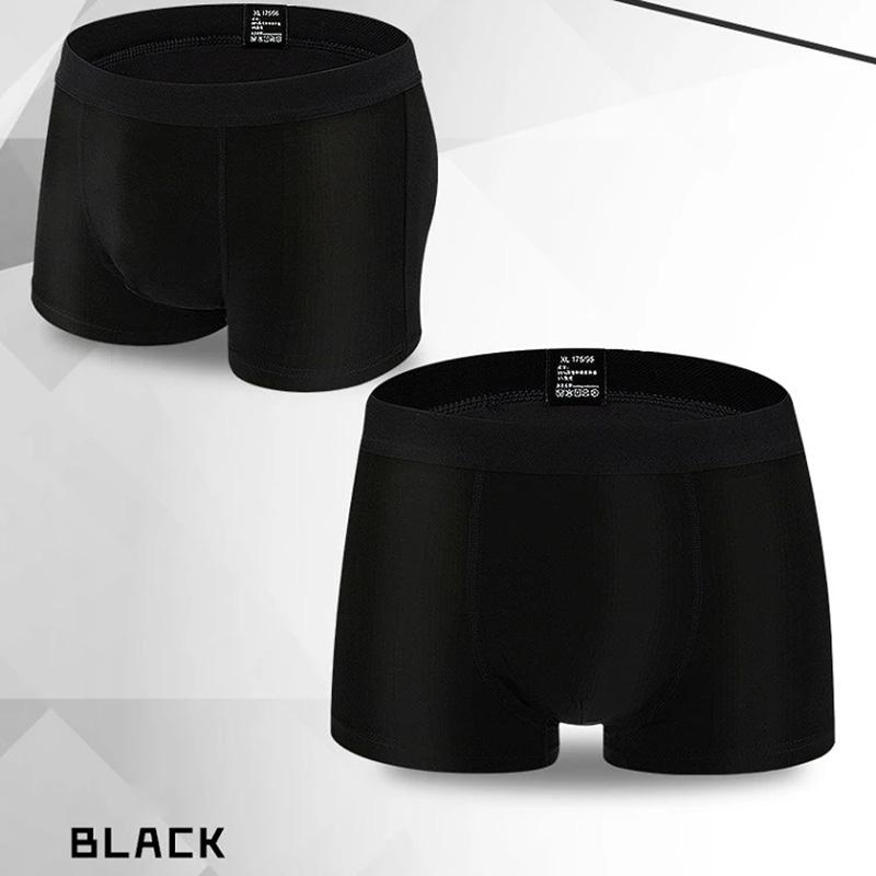 2 Packs Men's Underwear Over Size Extra Large Loose Pants Modal Stretch High Waist Boxer Shorts 5XL Briefs Comfortable Breathable Underpants  Panties