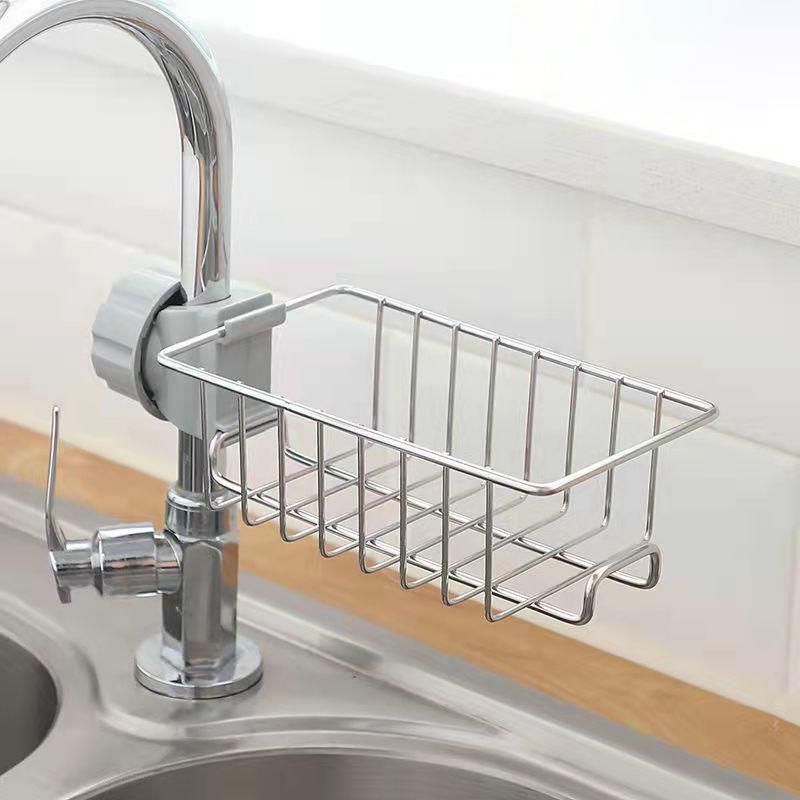 Faucet Rack Stainless Steel Kitchen Sink Storage Telescopic Drain Artifact Rack Sink Sink Rag Basket Home Organizer towel rack Storage Rack