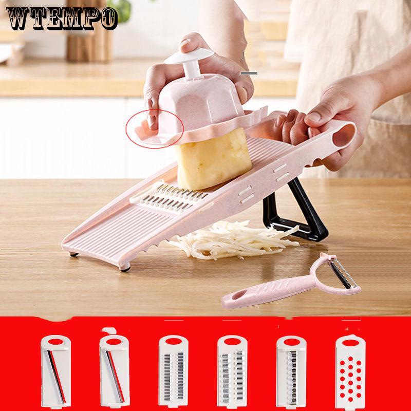 Fruit Grater Slicing Vegetable Cutter Adjustable Blades Stainless Steel Grater