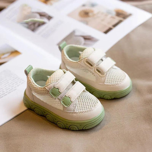 Baby Breathable Net Shoes Spring and Summer Soft Bottom Female 1-3 Years Old Net Surface White Shoes Baby Toddler Boys and Toddler Shoes Summer