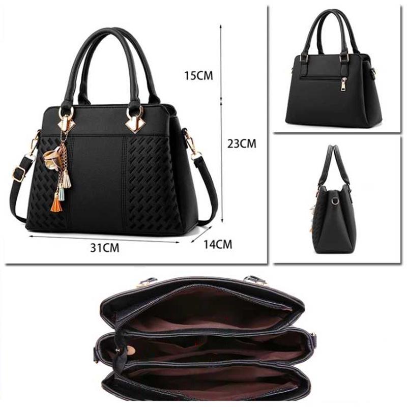 Black handbag for women mini tote bag Crossbody Bag handbag organiser insert with zip Free purse