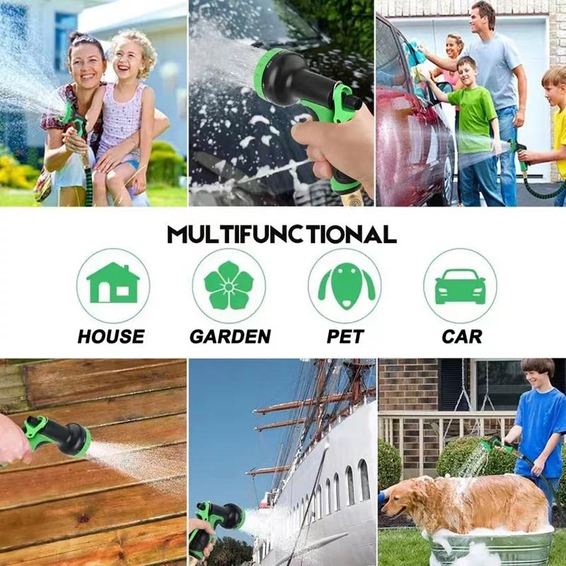 25-100FT Magic Telescopic Garden Water Pipe Hose High Pressure Car Washing Gun Set Gardening Watering Home Garden Water Tube