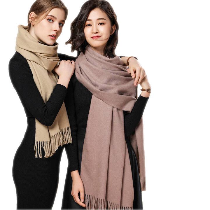 Winter Scarf for Women Fashion Double Side Colors Lady Cashmere Scarves Pashmina Shawls and Wraps