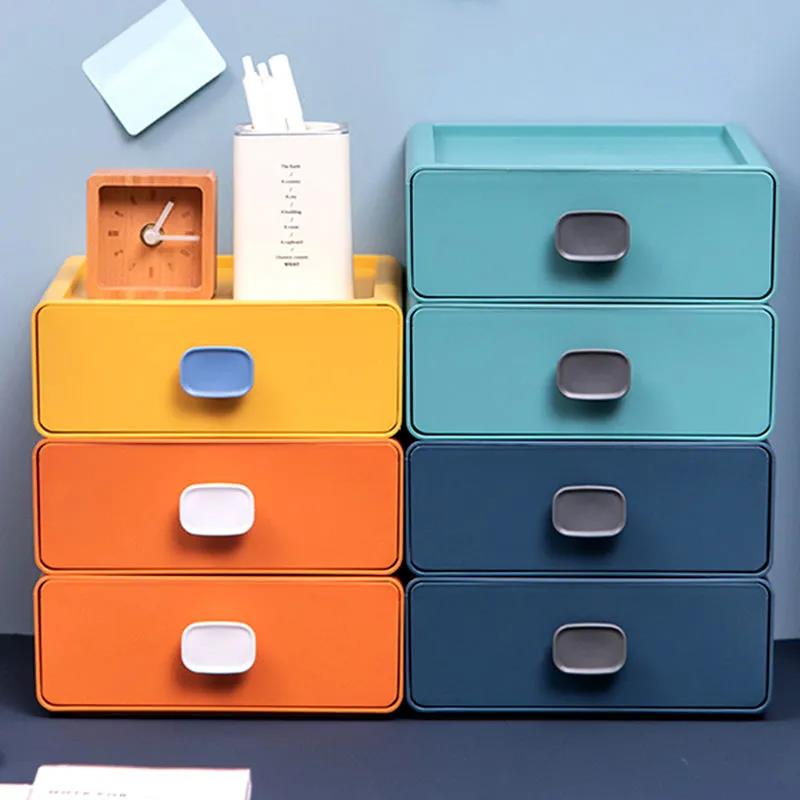 Desktop Storage Box Drawer Type Cosmetic Box Storage Box Small Plastic Jewelry Box Multi-function Finishing Box