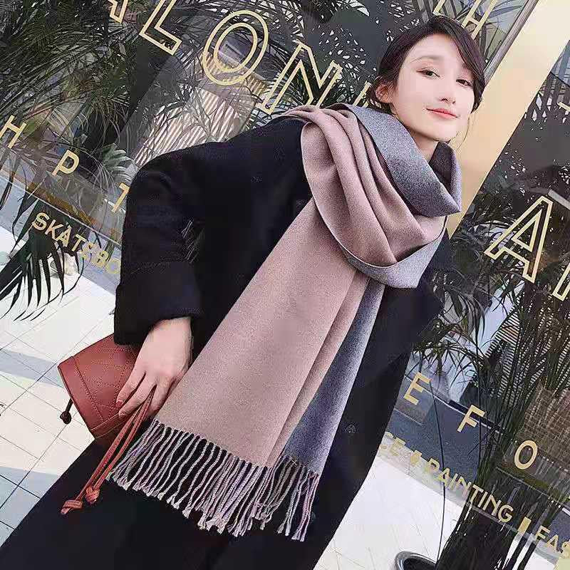 Women Scarf Fashion Solid Shawls Wraps Lady Rabbit Fur Female Hijab Winter Foulard Headband Scarves