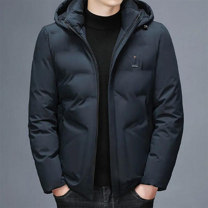 Men's Winter Take-off and Hooded Short Down Padded Jacket Keep Warm and Thick Youth Casual Padded Jacket