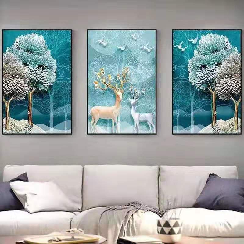 Living Room Decoration Painting Nordic Style Sofa Background Wall Painting Modern Minimalist Bedroom Dining Room Painting