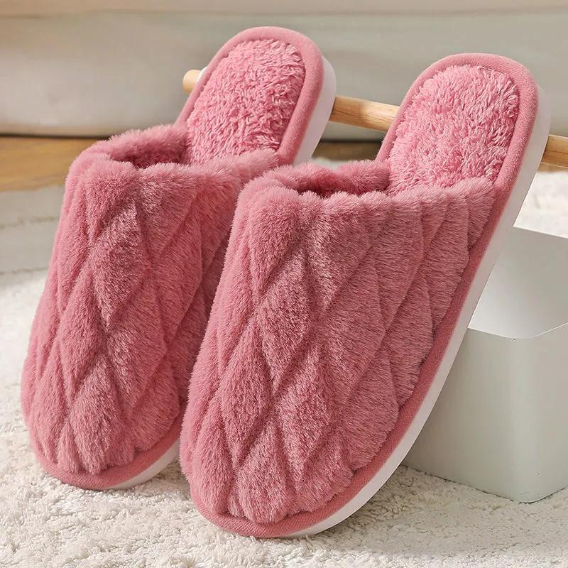 Man slippers indoor women's slippers Warm Indoors Anti-slip Winter House Shoes Bedroom Slippers Warm Winter Cotton Slippers