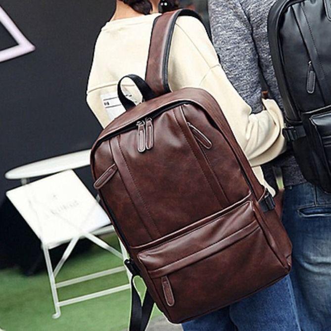 Genuine Leather Women Men Backpack Cowhide Travel School Backpack For Teenagers Laptop Bag