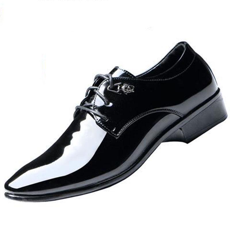 Men Dress Shoes Business Wedding Shoes Male Formal Shoes PU Leather Oxfords Pointed Toe Loafers shoe