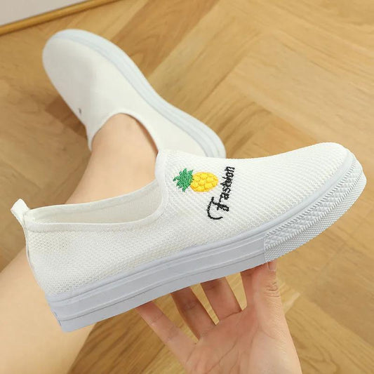 Women's Net Shoes Trend Breathable Mesh Summer Leisure Non-slip One-step Old Beijing Cloth Shoes