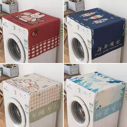 Drum Washing Machine Cover Waterproof Sun Protection Cover Double Door Refrigerator Cover Towel Oven Cover Dust Towel Microwave Oven