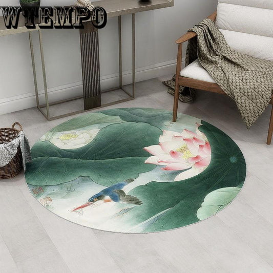 Living room carpet Chinese style round carpet hanging basket mat yoga mat soft bedroom carpet