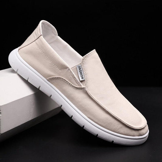 Spring Summer Cloth Shoes Peas Shoes Men's Casual Shoes Lazy One-pedal Canvas Shoes Wild Men's Shoes