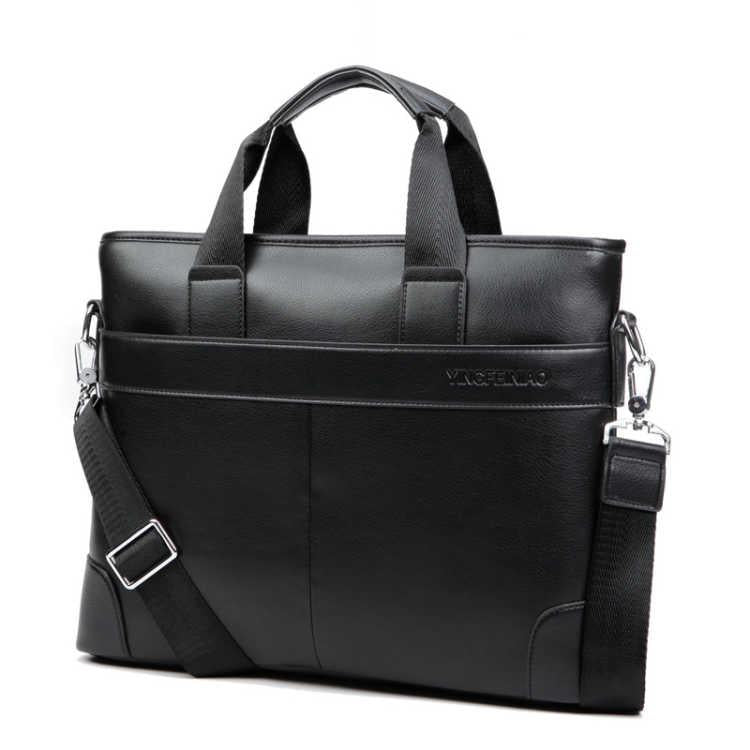 Men's Luxury Briefcase Business office Shoulder Bag Computer Laptop bag PU Leather Messenger Bag