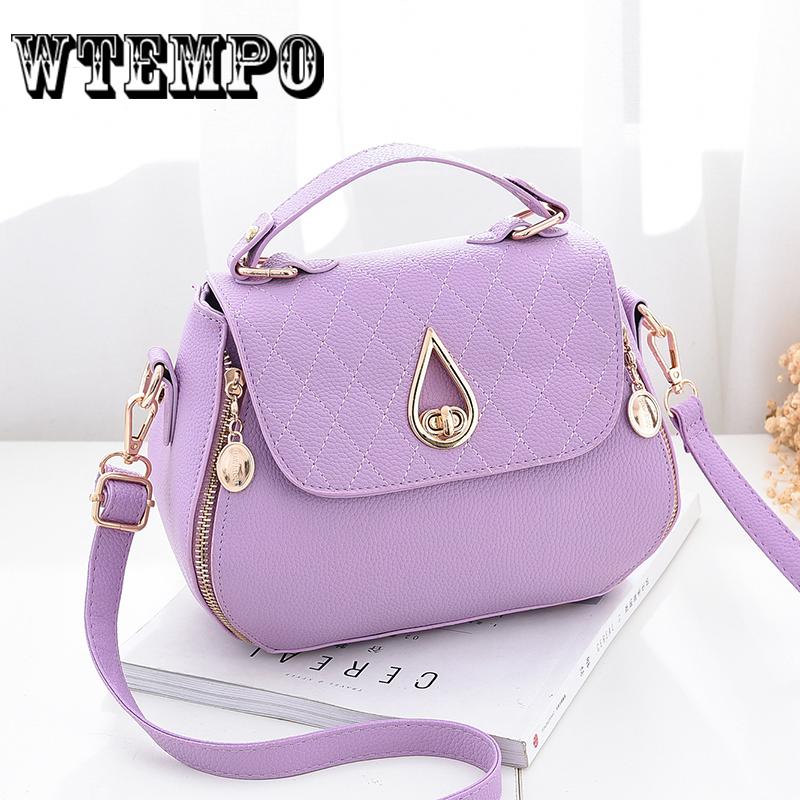 Women's Handbags PU Leather Fashion Lady Water Drop Lock Shoulder Bag Crossbody Bag Female Totes