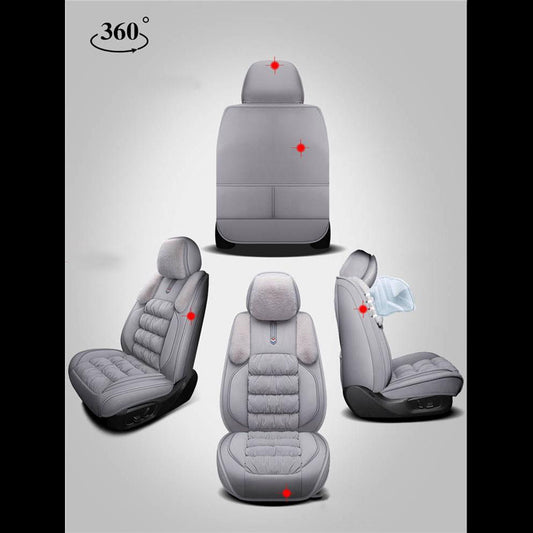 Fully-enclosed 5-seater car cushion winter warm and comfortable plush seat cover GM car cushion