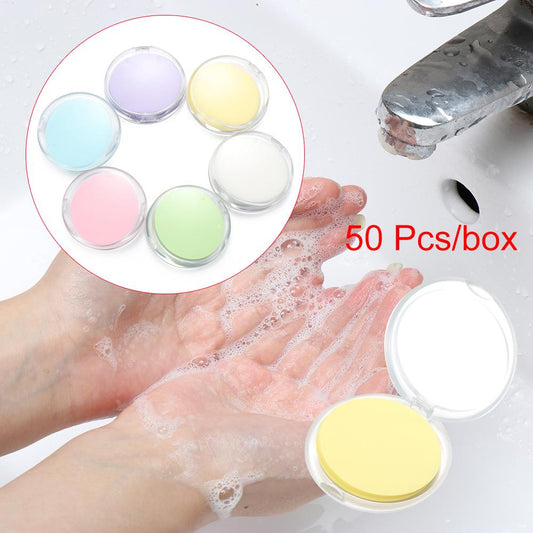 Portable Travel 50pcs Disposable Boxed Soap Paper Foaming Box Mini Paper